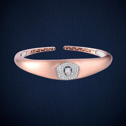 Rose Gold Bangle with Diamonds