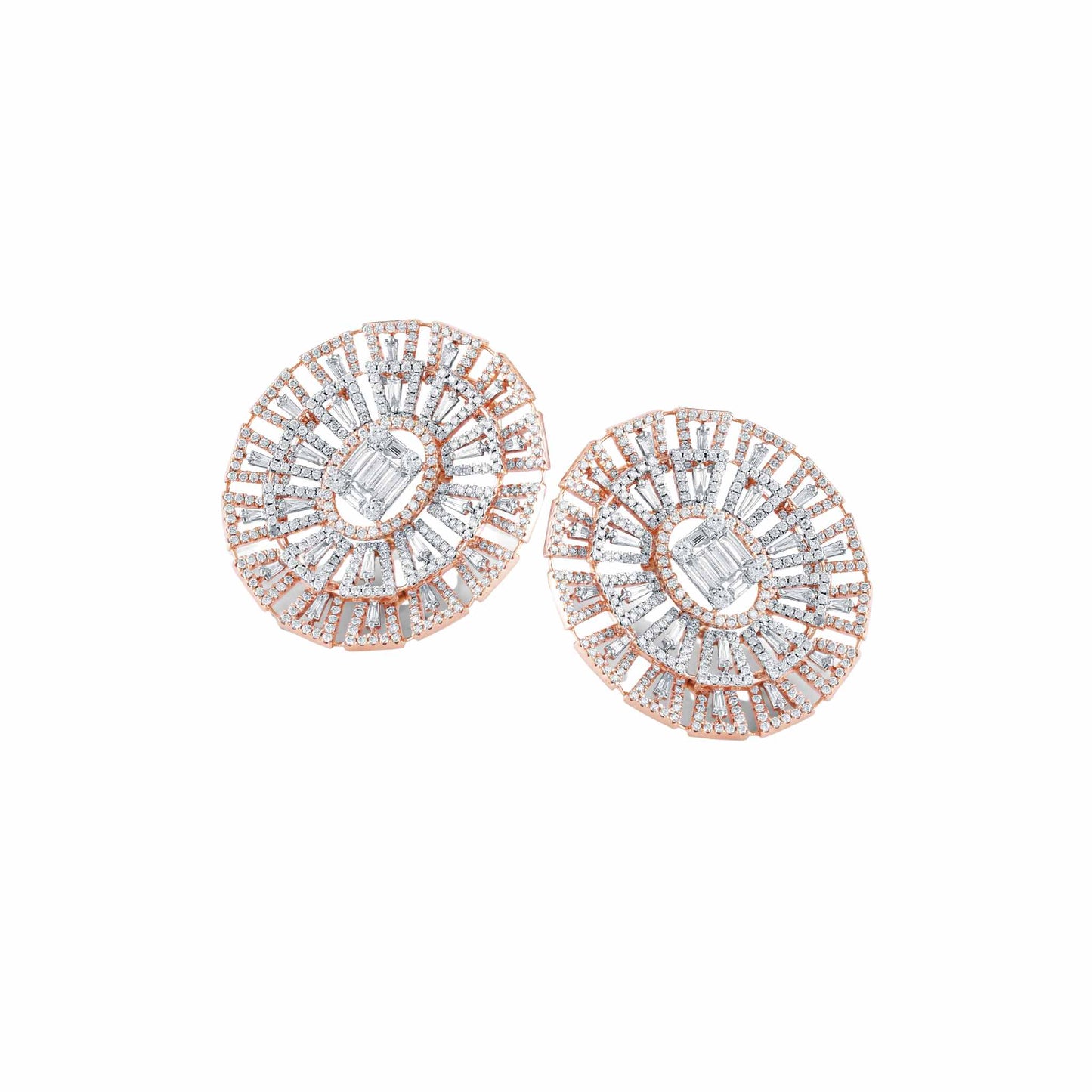 Geometric Diamond Earring